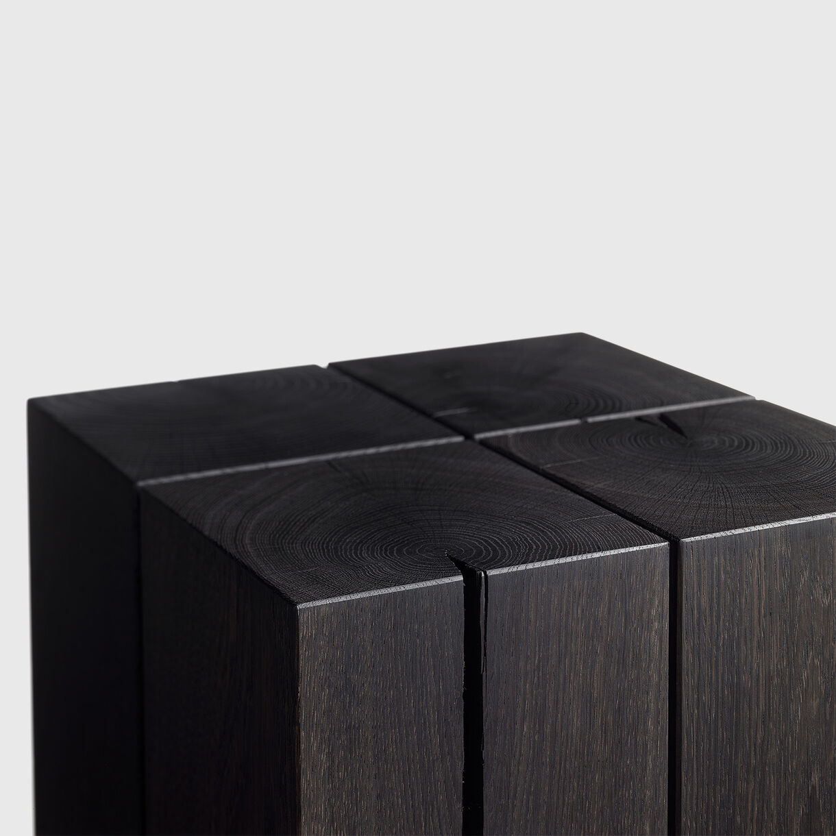 Backenzahn Side Table, Black Oak