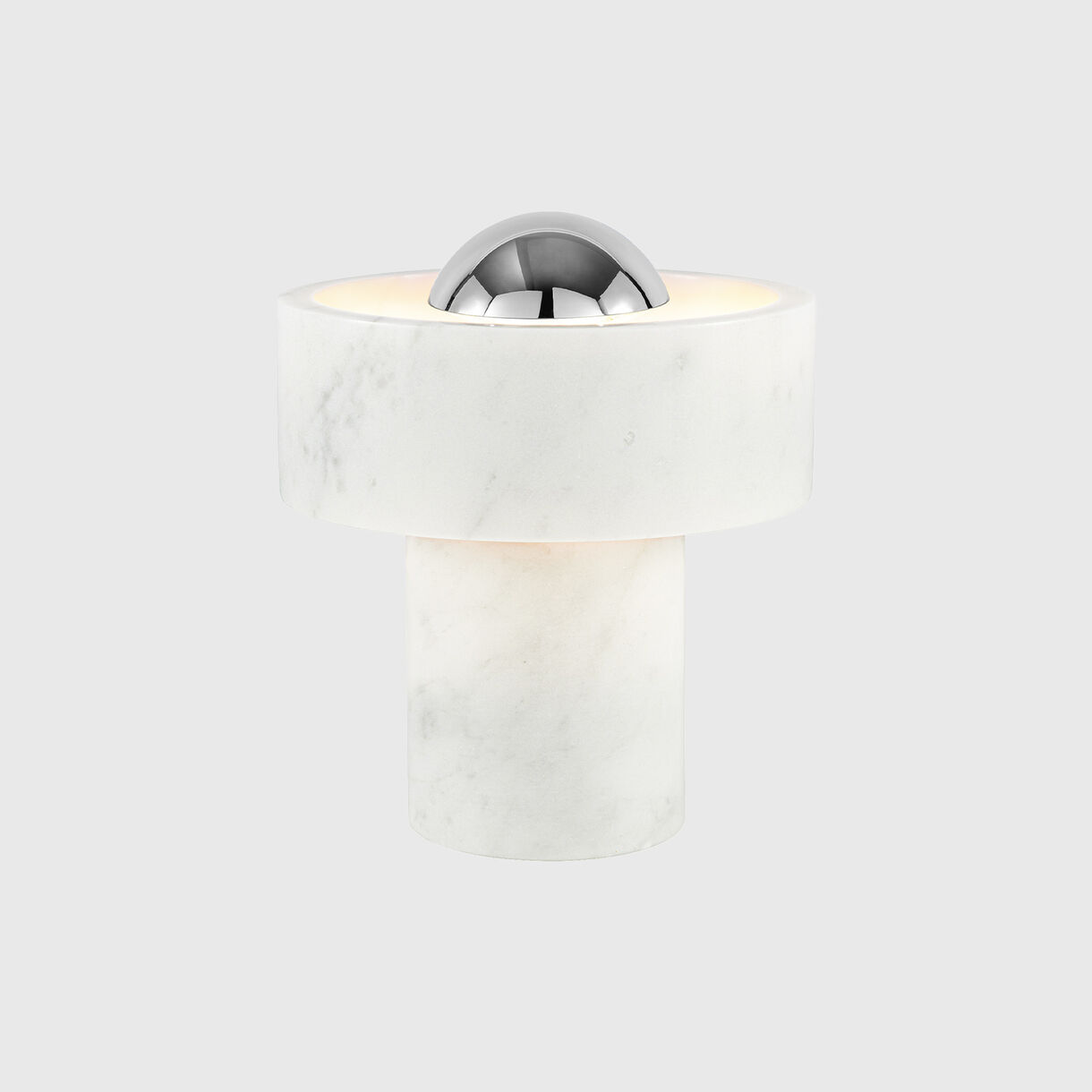 Stone Portable Lamp, Silver