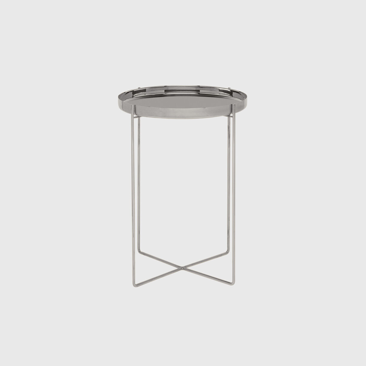 Habibi Side Table, Small, Stainless Steel