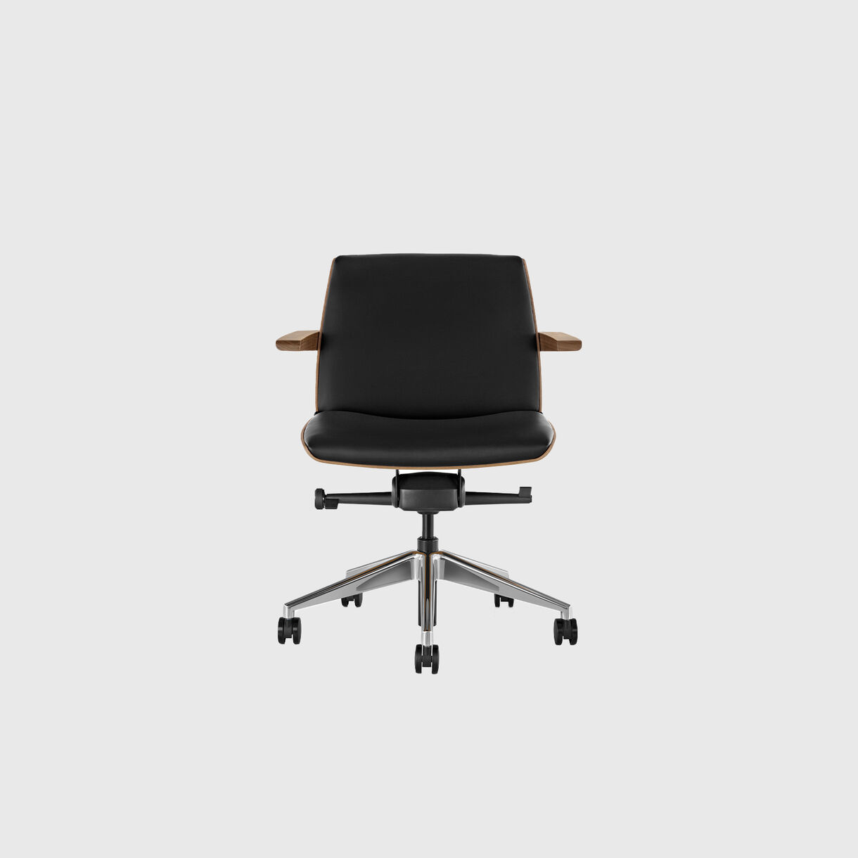 Clamshell Low Back Chair, Walnut