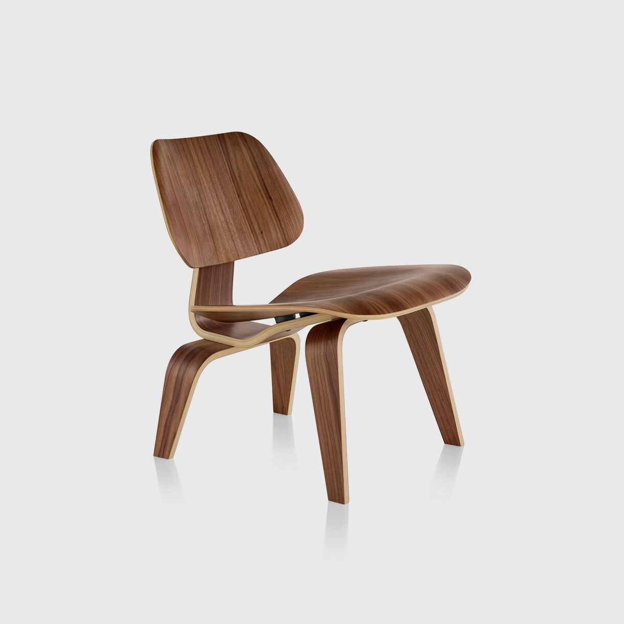 Eames Moulded Plywood Lounge Chair, Wood Base, Santos Palisander