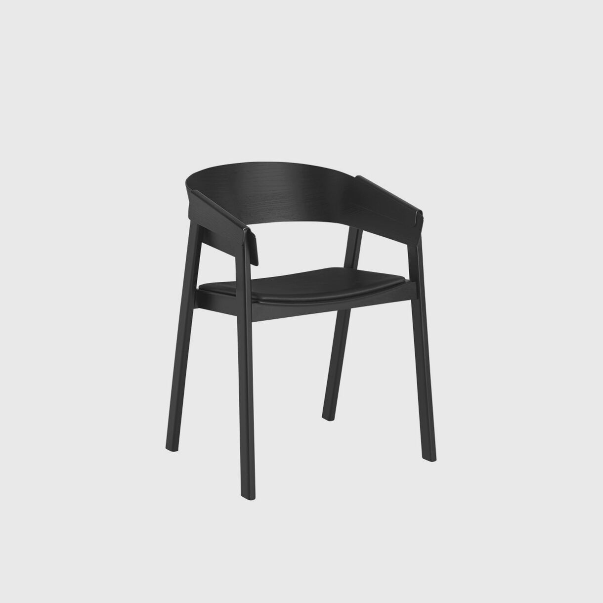 Cover Chair Upholstered, Black Leather
