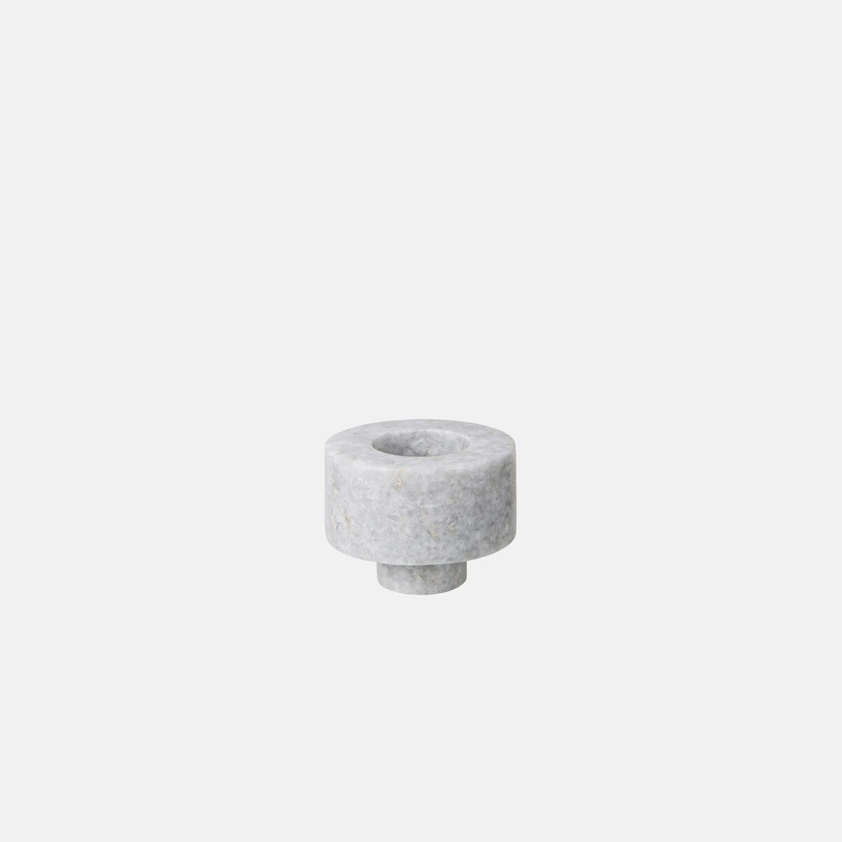 Stone Stacking Candleholder, White Marble