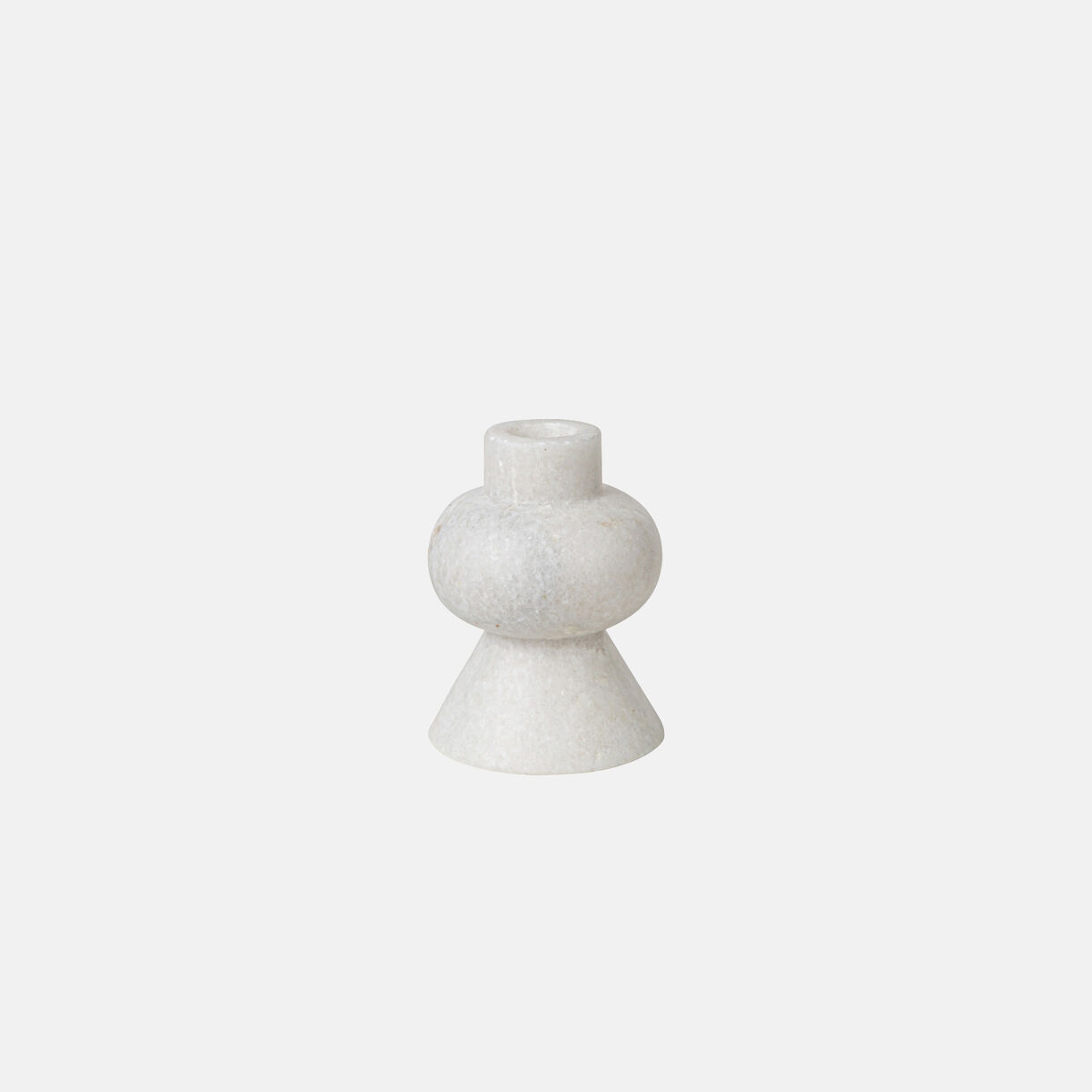 Stone Stacking Candleholder, White Marble
