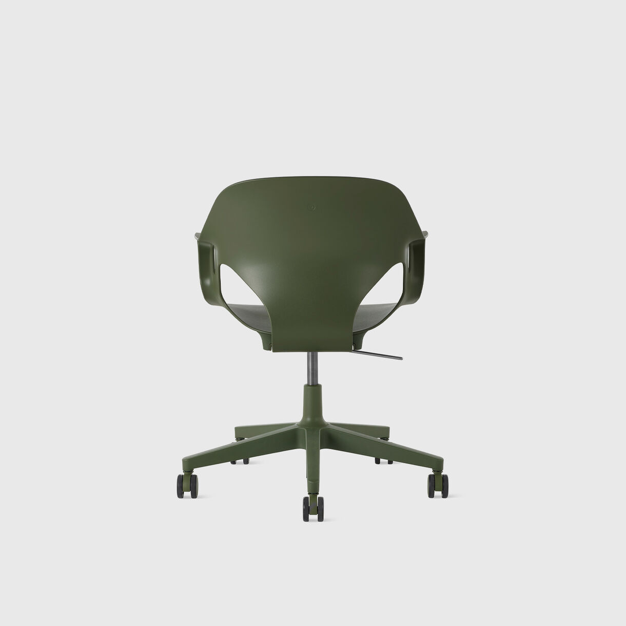 Zeph Multipurpose Chair, Fixed Arms, Olive