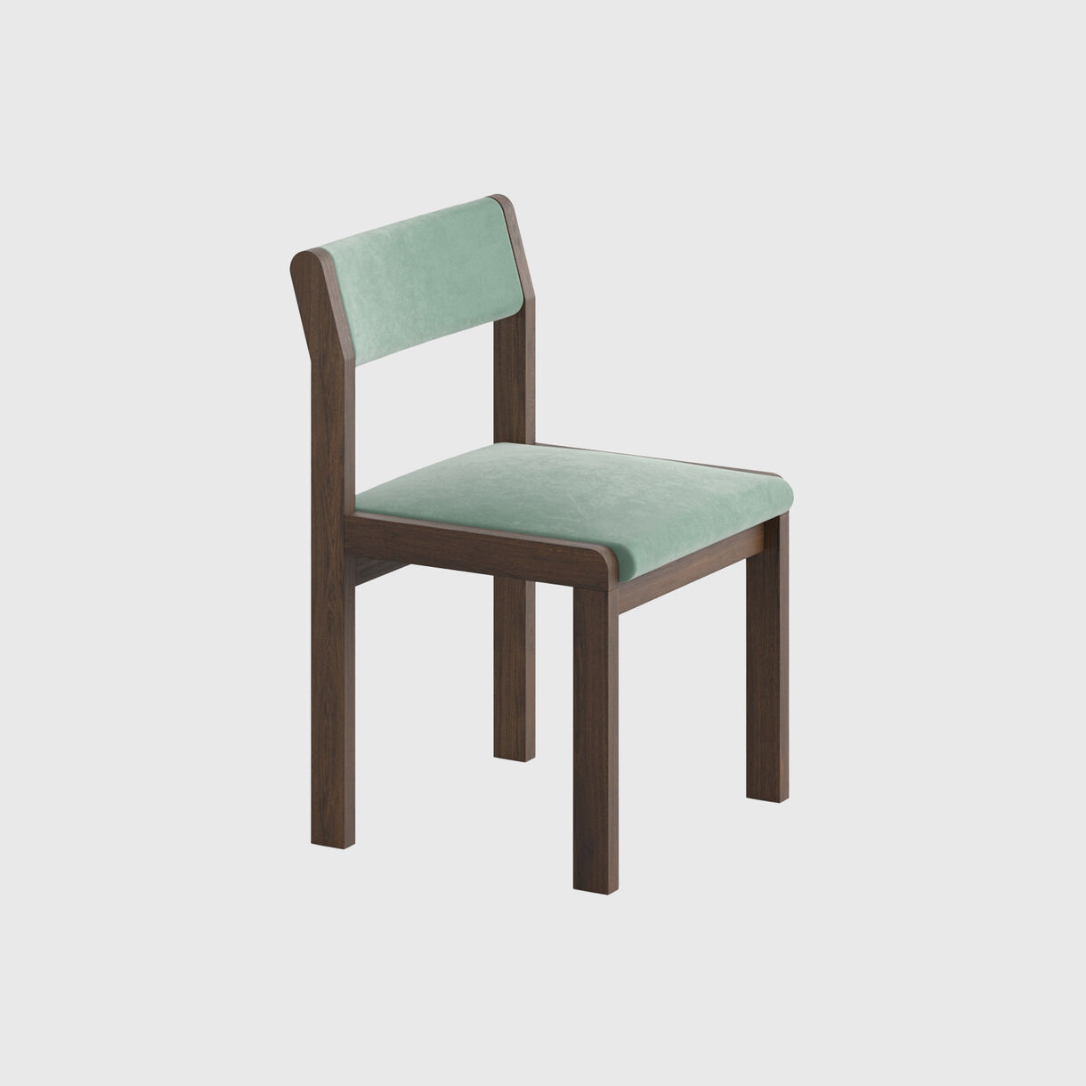 Alde Side Chair, Dark Brown Oak, Splendid Mohair