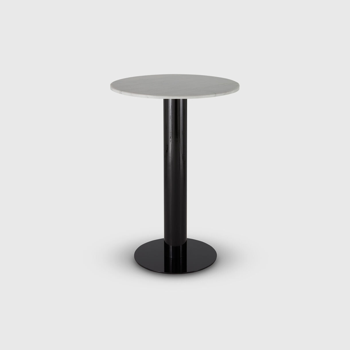 Tube High Table, 600mm, Black & White Marble