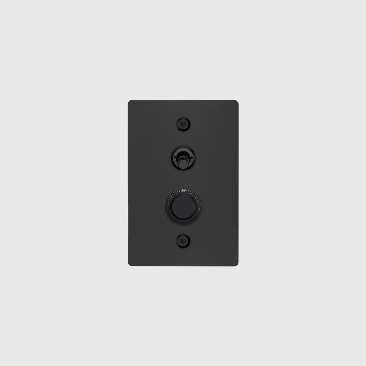 2G Toggle & Dimmer Switch, Vertical, Linear, Black
