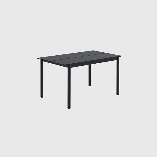Linear Steel 4&ndash;6 Seat Table, Black