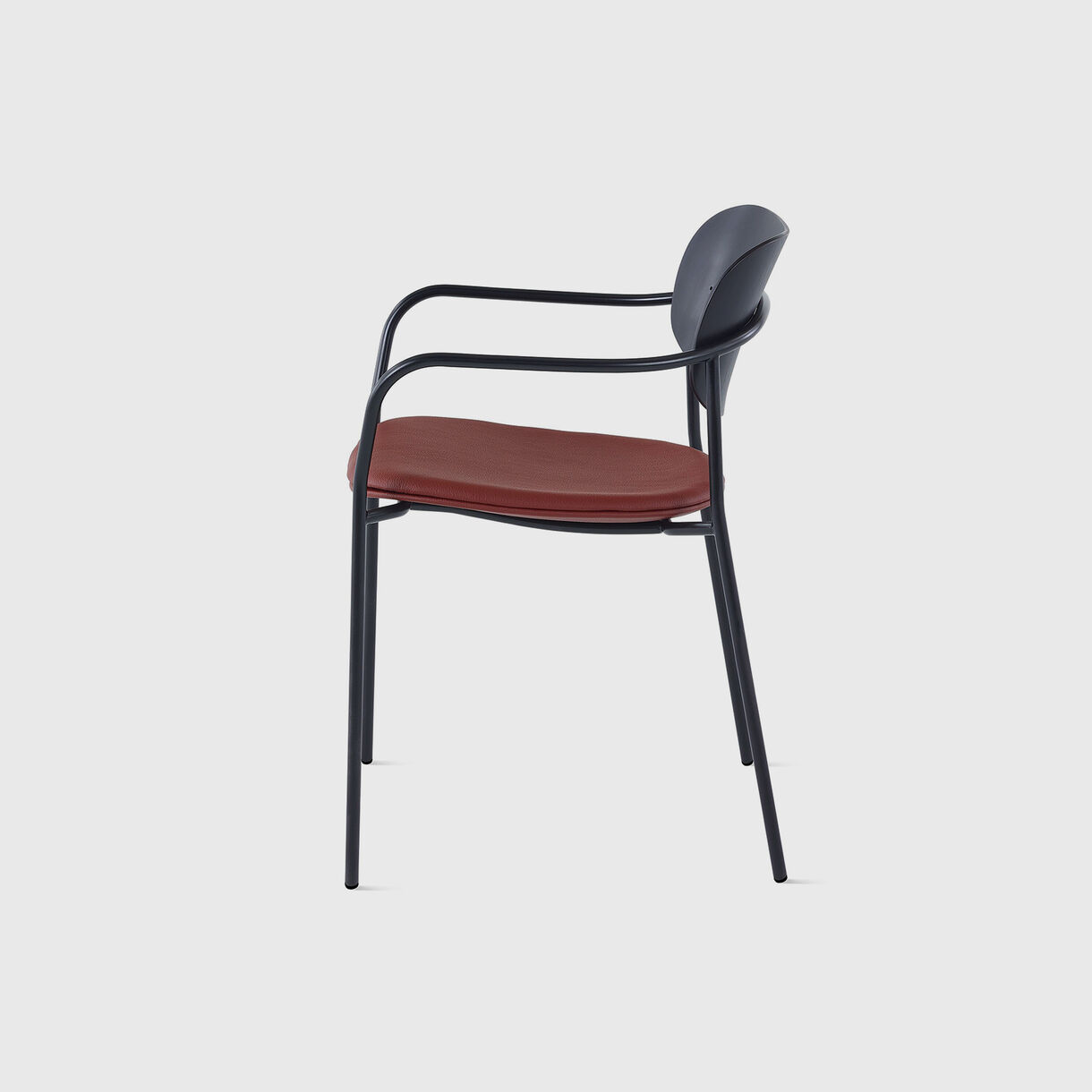 Portrait Chair, Ebony & Tenera - Burnt Sienna & Black