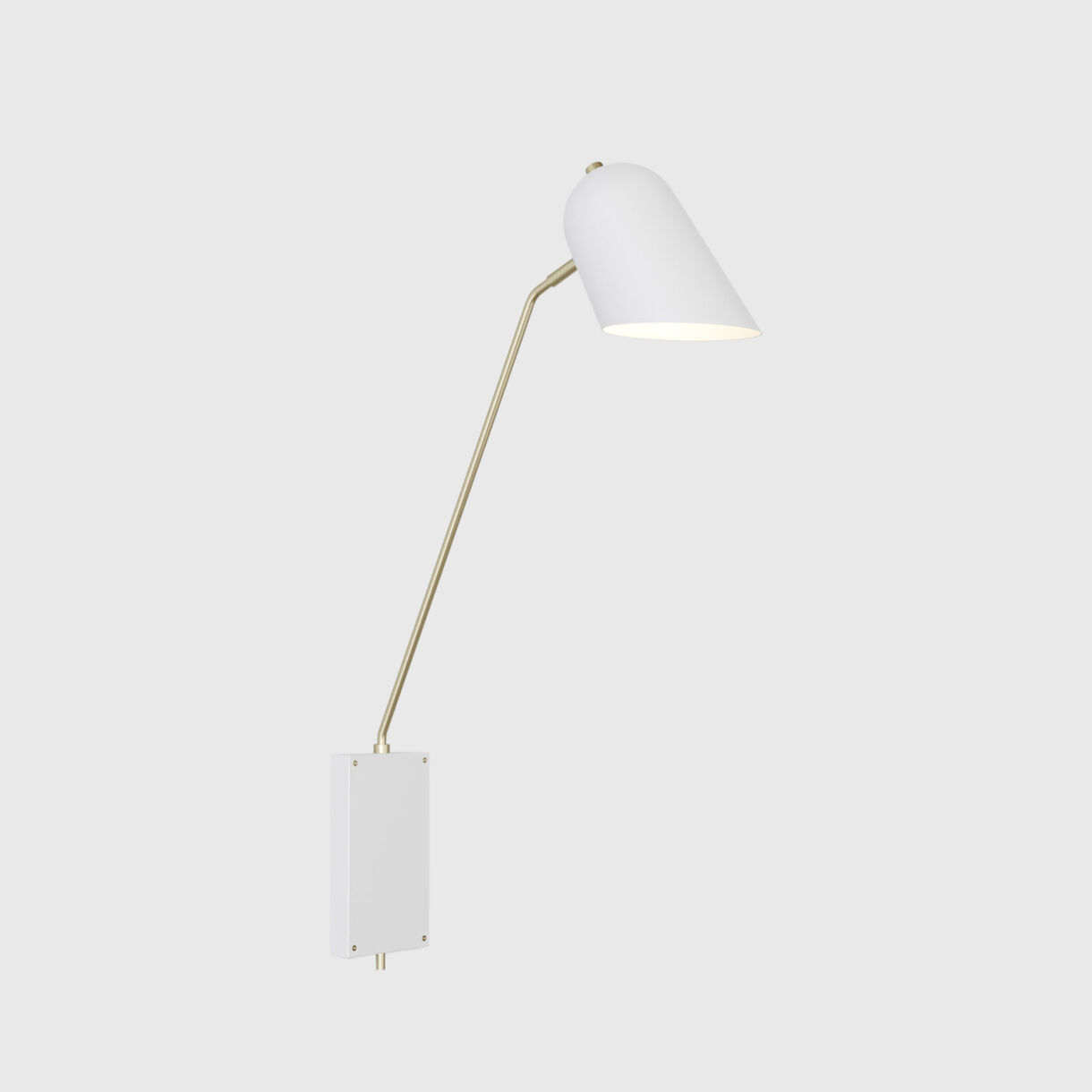 Cliff 06 Wall Lamp, Hardwire, White & Brass
