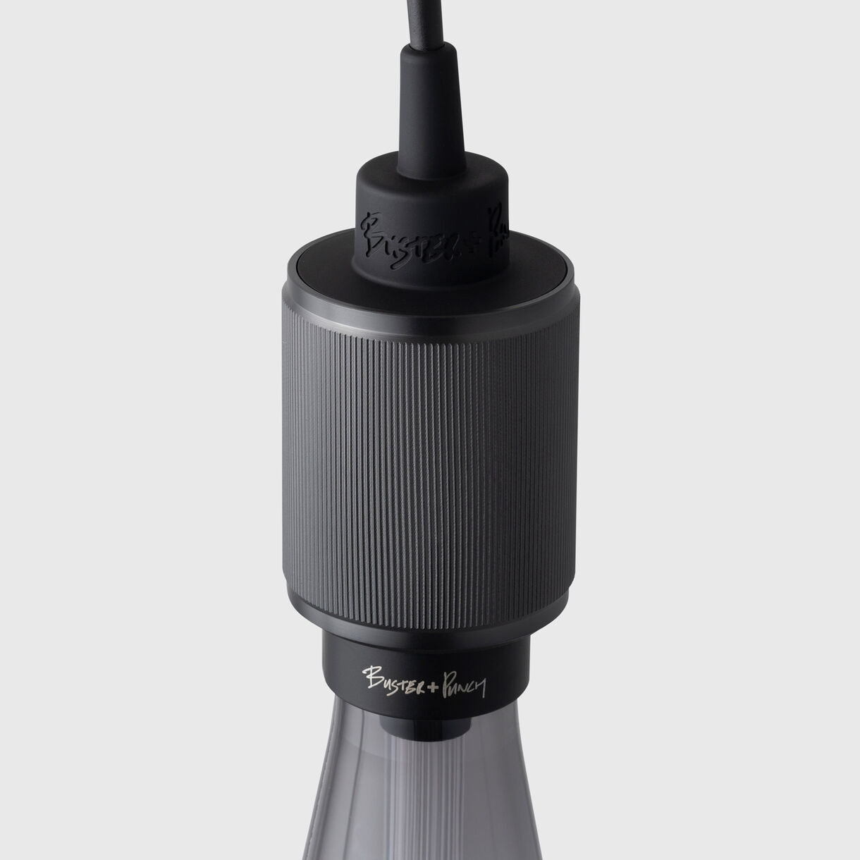 Heavy Metal Pendant, Linear, Gun Metal