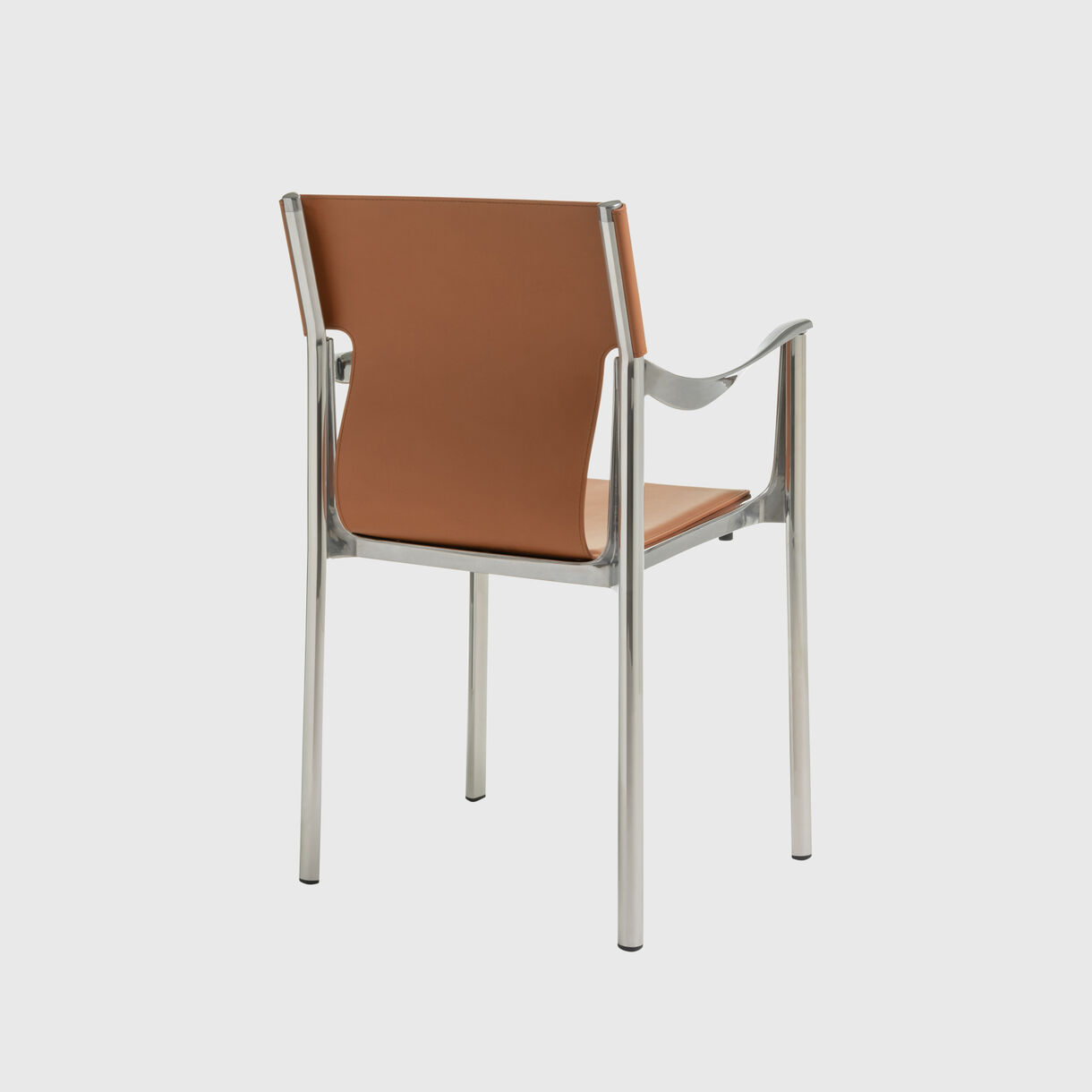 Venice Chair, Natural Leather & Polished Aluminium