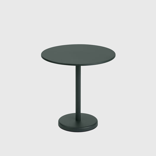 Linear Steel Round Cafe Table, Dark Green