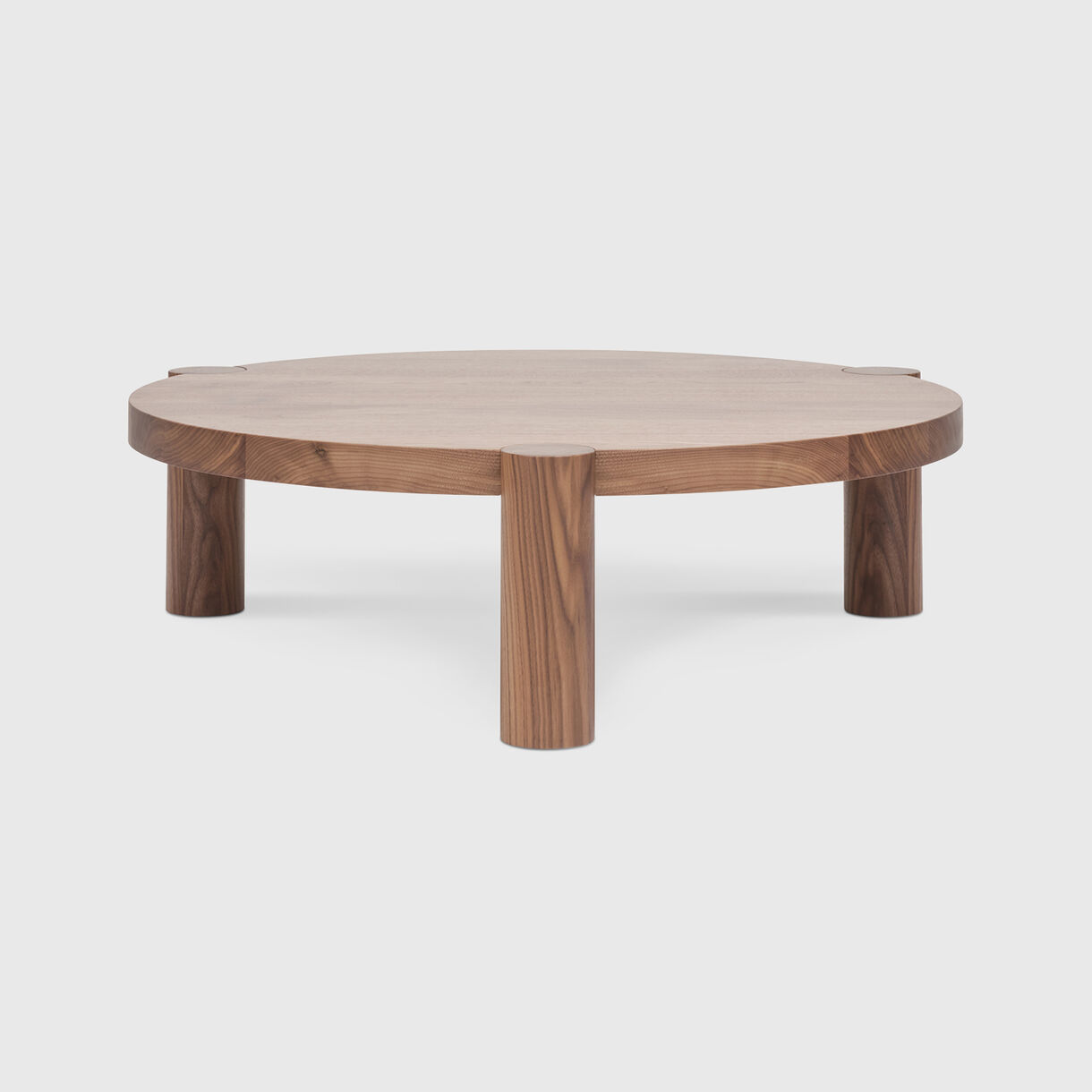 Breadstick Coffee Table, Round, Walnut