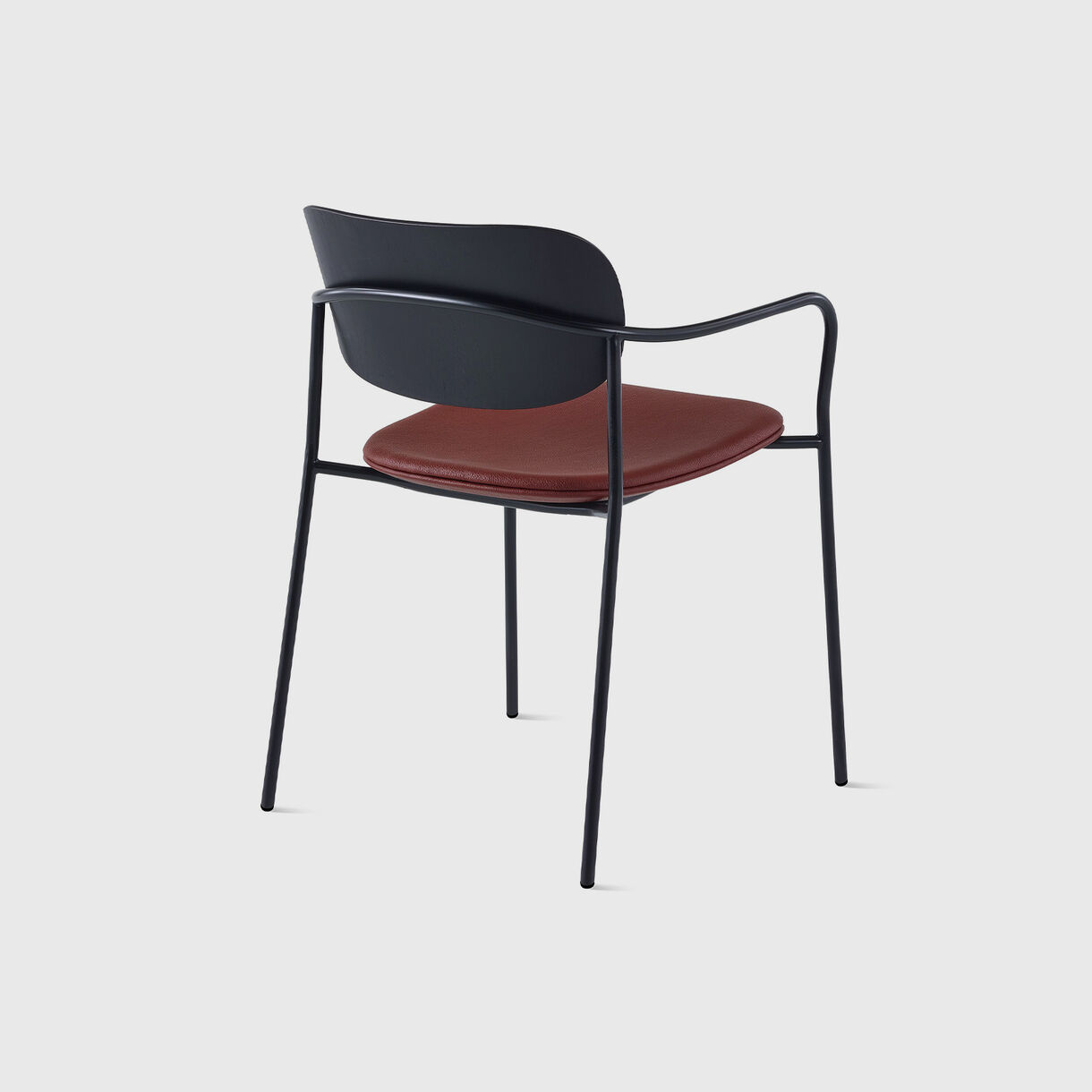 Portrait Chair, Ebony & Tenera - Burnt Sienna & Black