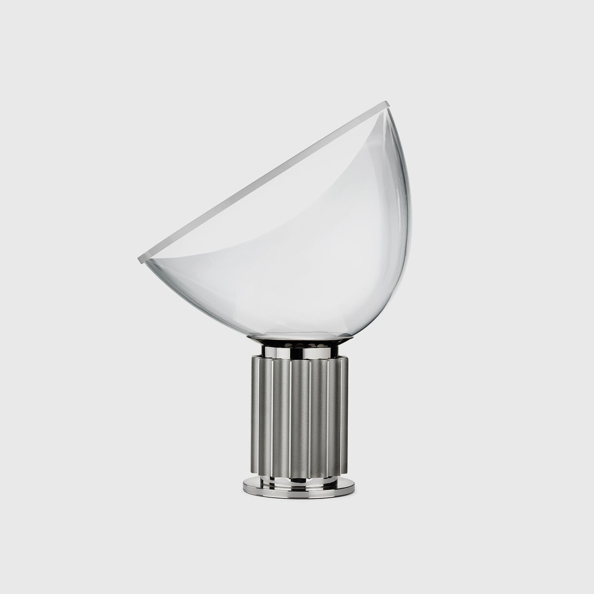 Taccia Table Lamp, Small, Anodised Silver