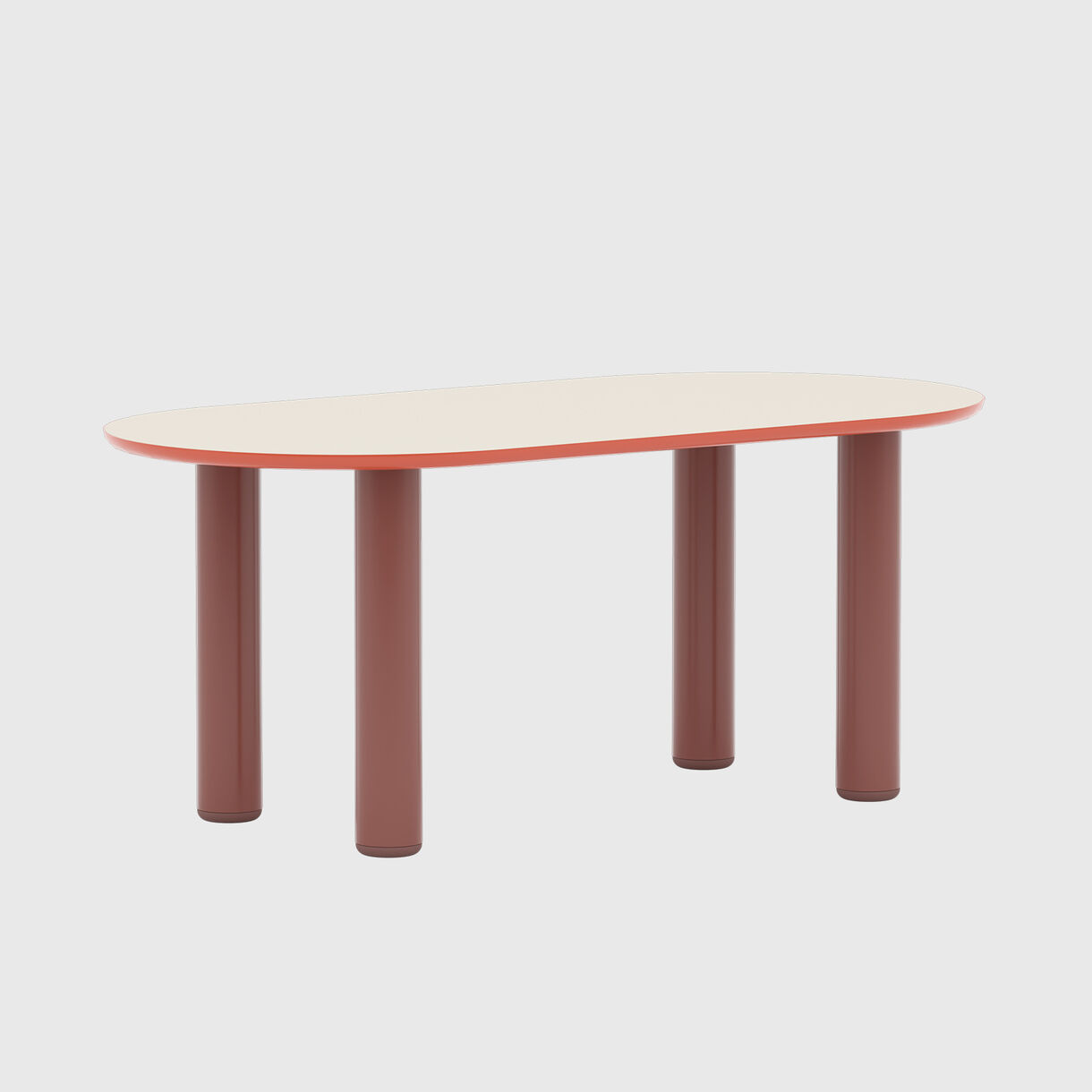Eclipso Dining Table, Beige & Red