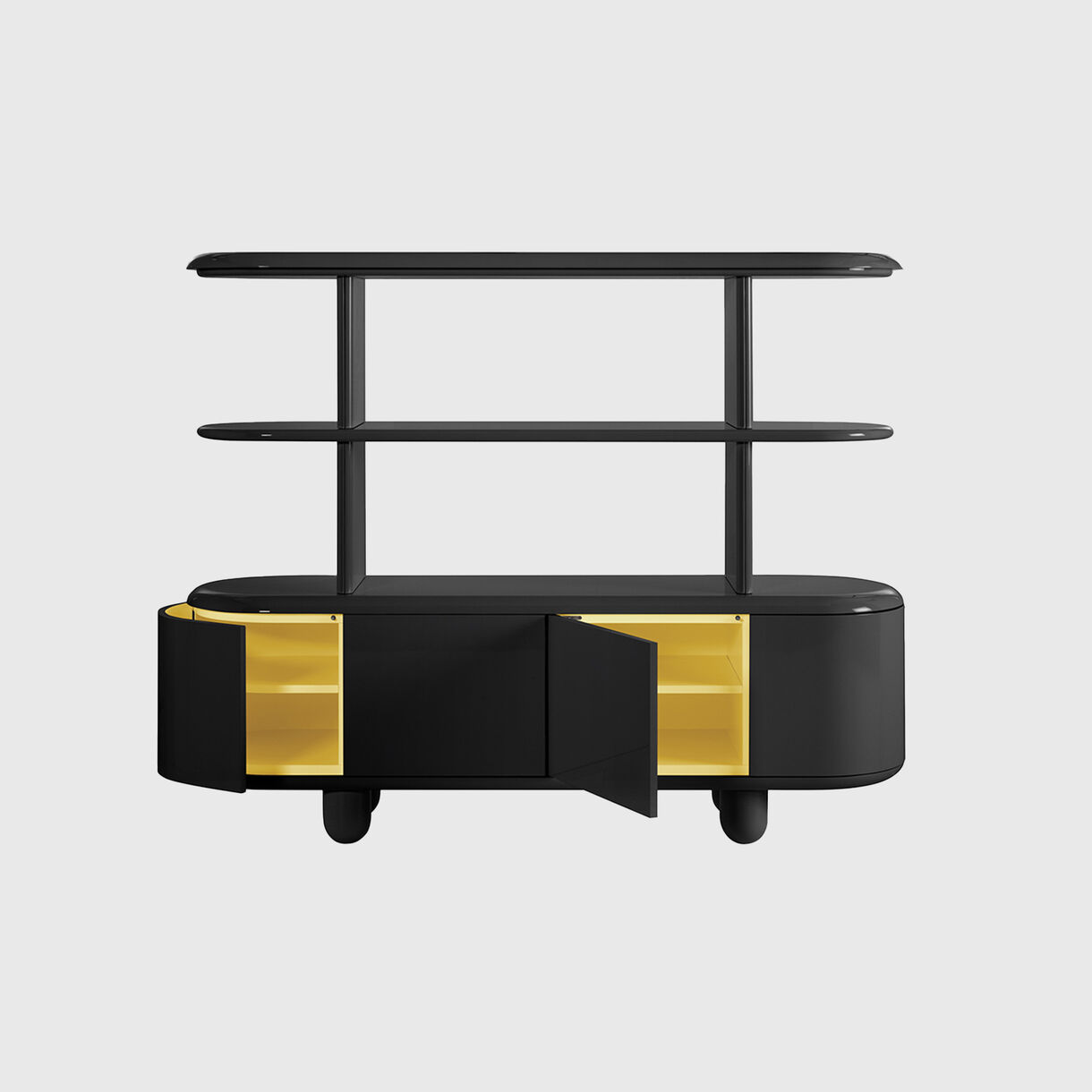 Explorer Cabinet with Shelves, Black, xl184