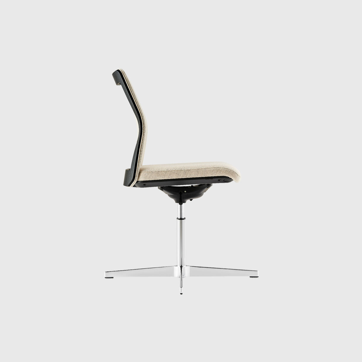 MN1 X-Base Side Chair, cream black