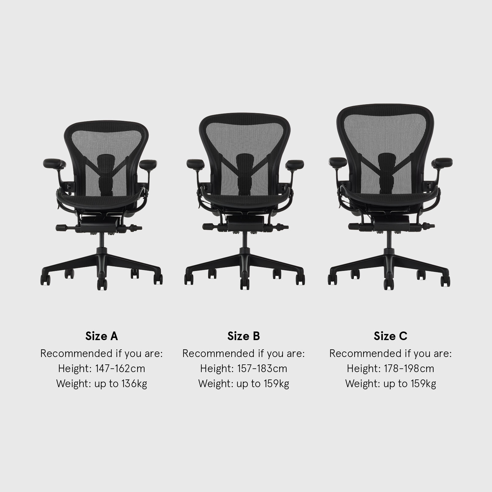 Herman Miller Aeron Chair Medium B Graphite Living Edge