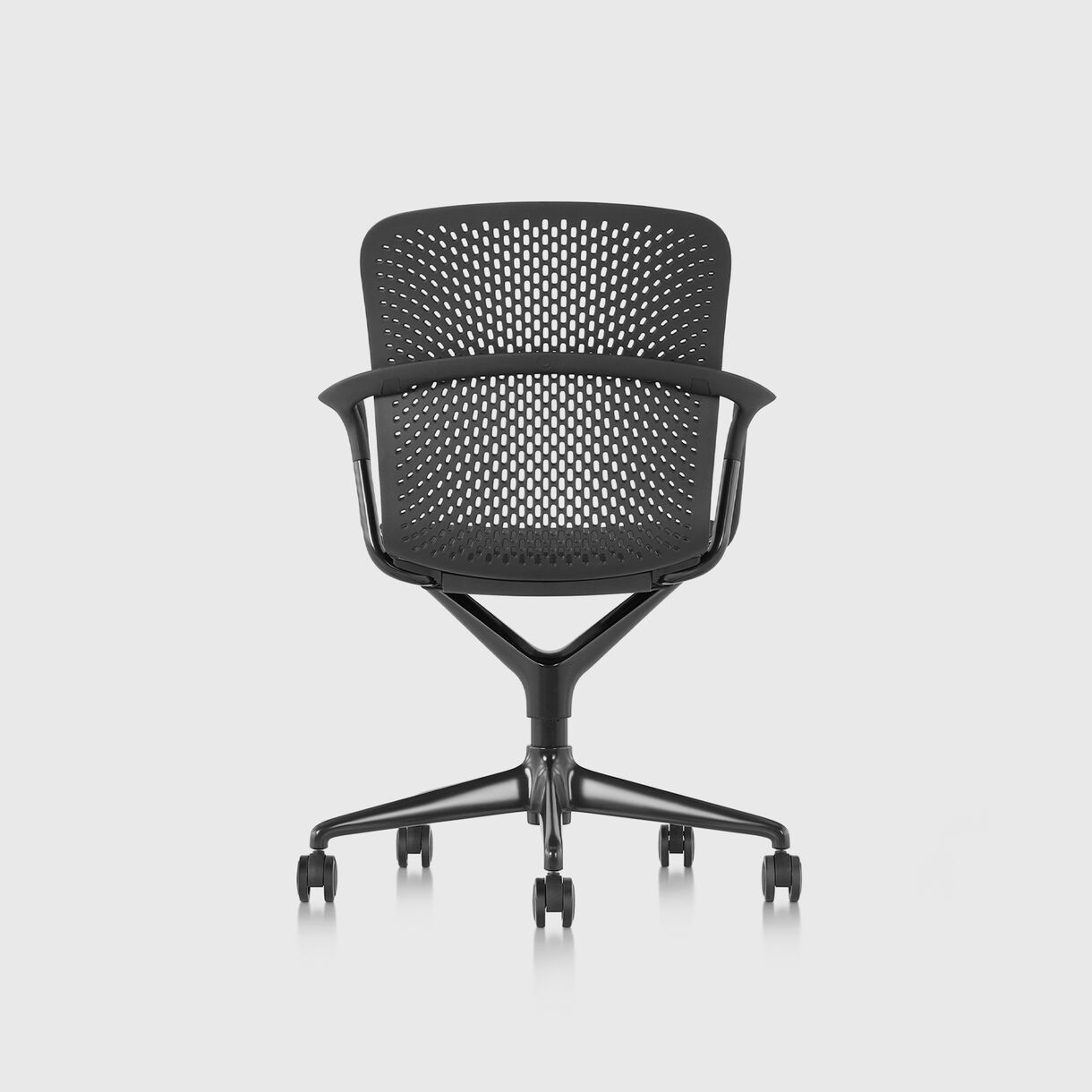 Keyn Chair, 5-Star Base, Black & Medley Cinder