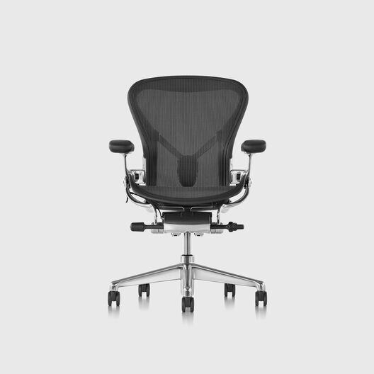 Aeron Chair, Medium (B), Polished Aluminium Frame