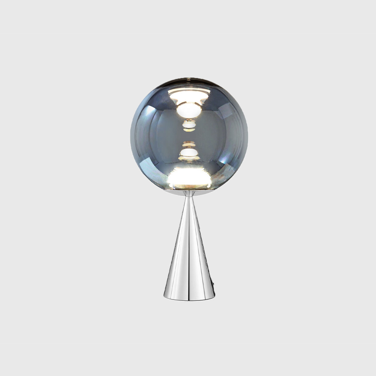 Globe Fat Table, Silver Base, Silver