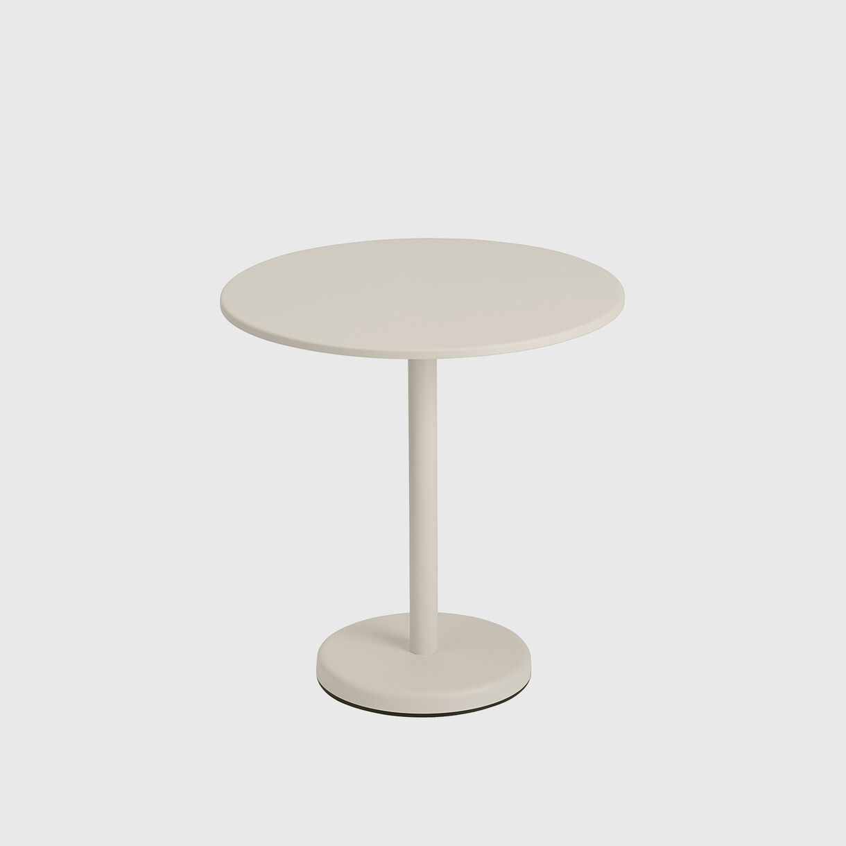 Linear Steel Round Cafe Table, Off White