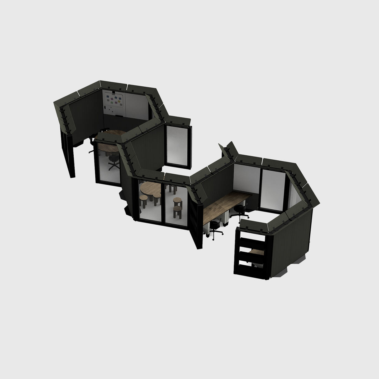 Agile Modular Wall, Honeycomb Configuration