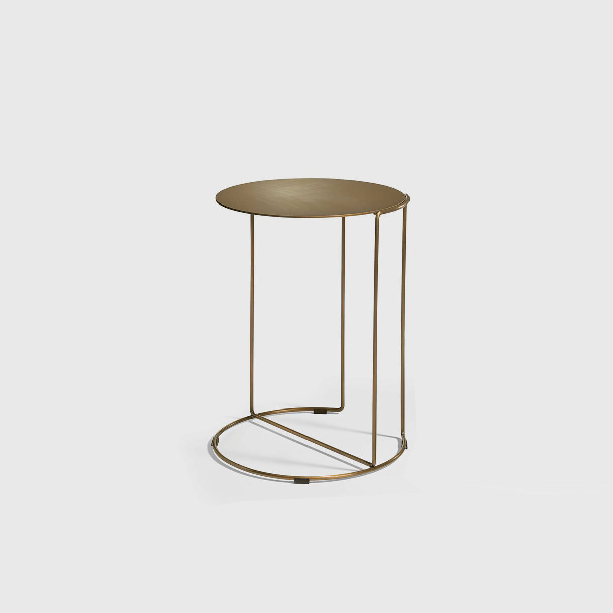 Oki Round Side Table, T4, Brass