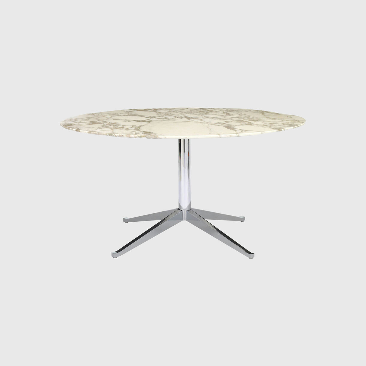 Florence Knoll Table Desk, Round, Marble