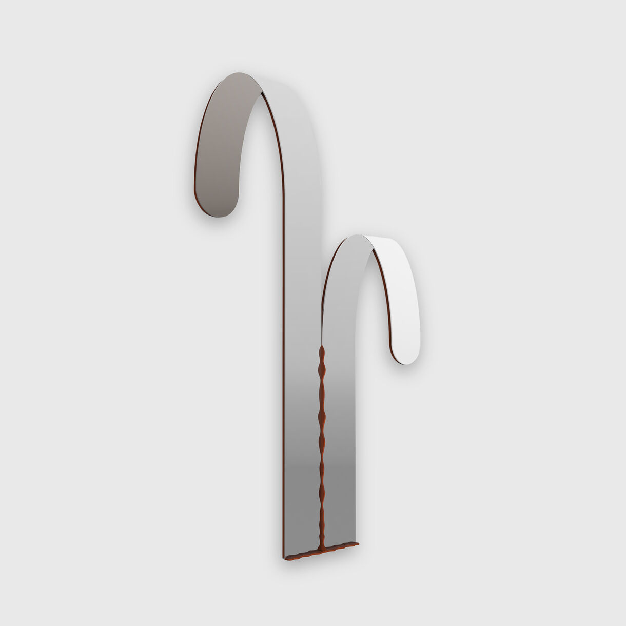 Palm Mirror, Smoke Mahogany