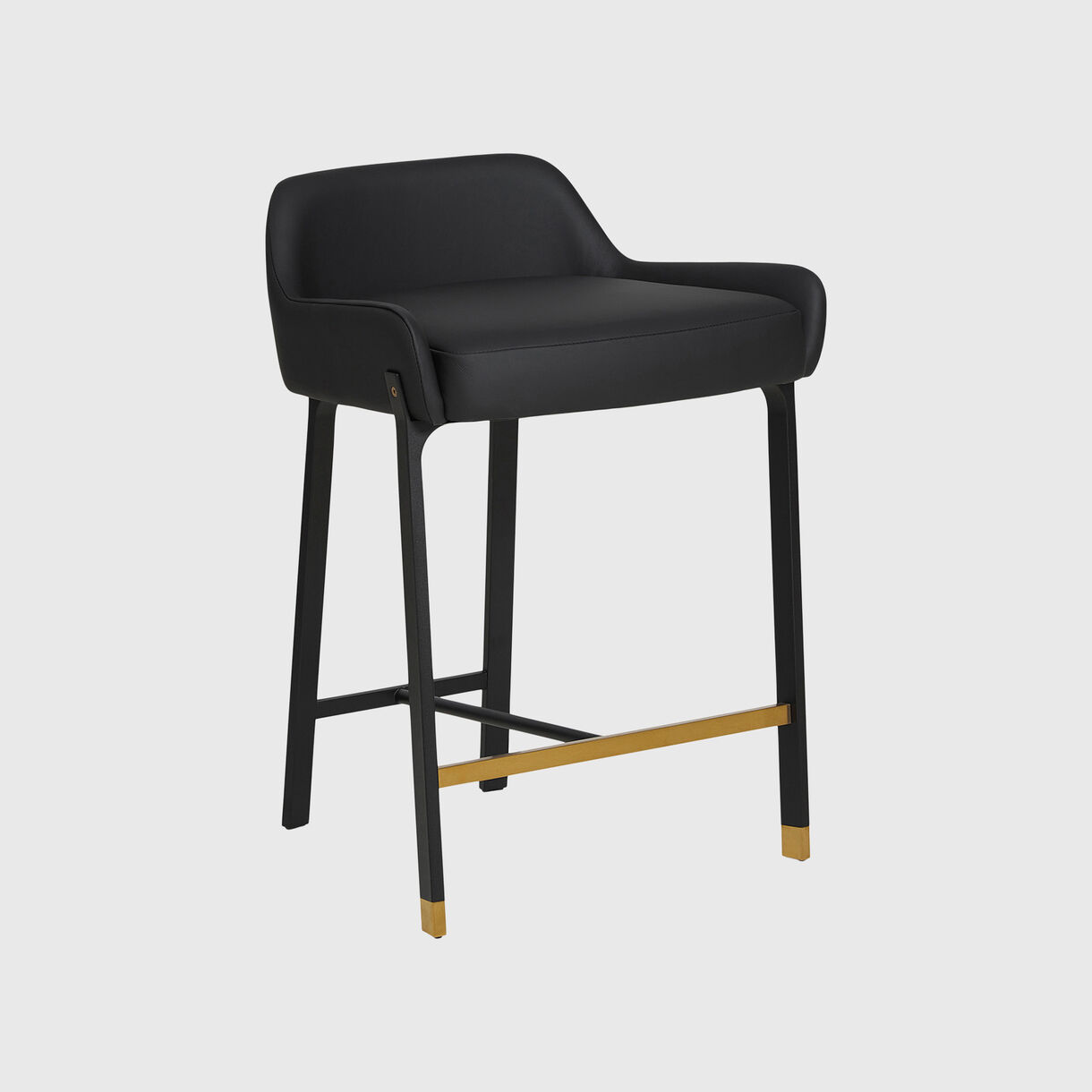 Blink Stool, Counter, Bellagio Leather - Black 7925