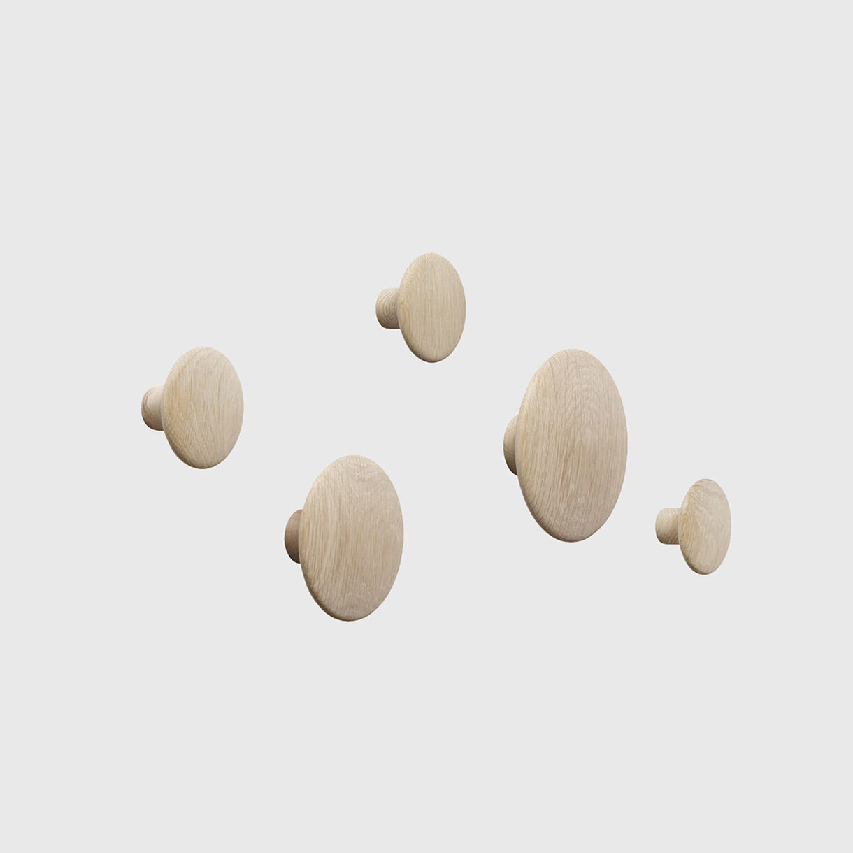 The Dots Wood Set of 5, Oak