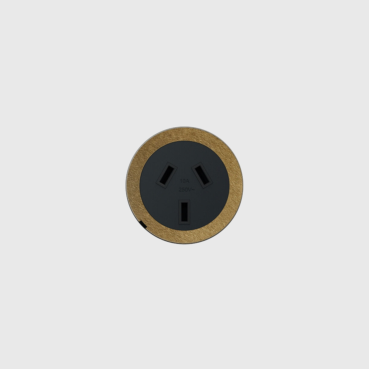 Carbon Single Outlet, FPE, Matte Black, Aged Brass