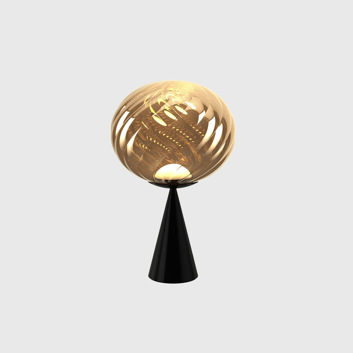 Whirl Table Light, Gold & Black
