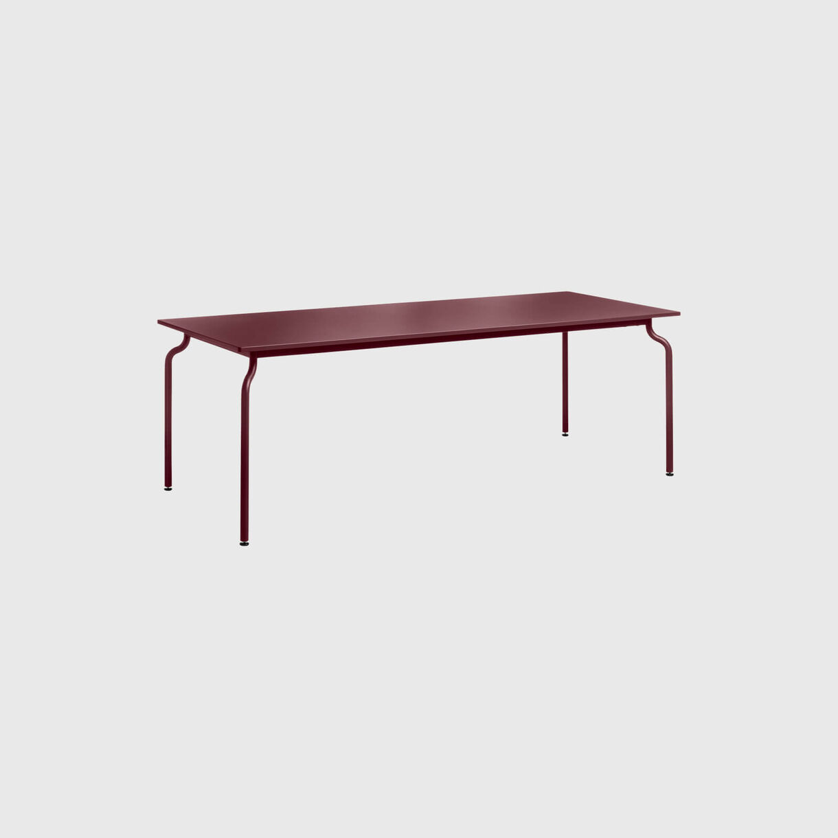 South Table, Steel, Red Bordeaux, 2000x900