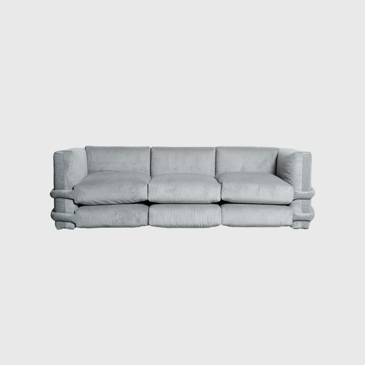 Pillow Sofa, 3 Seater, Ash Corduroy