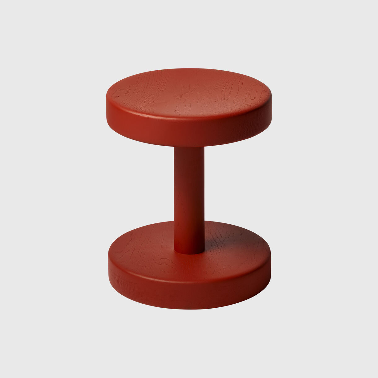 Spula Stool, Red Lacquer