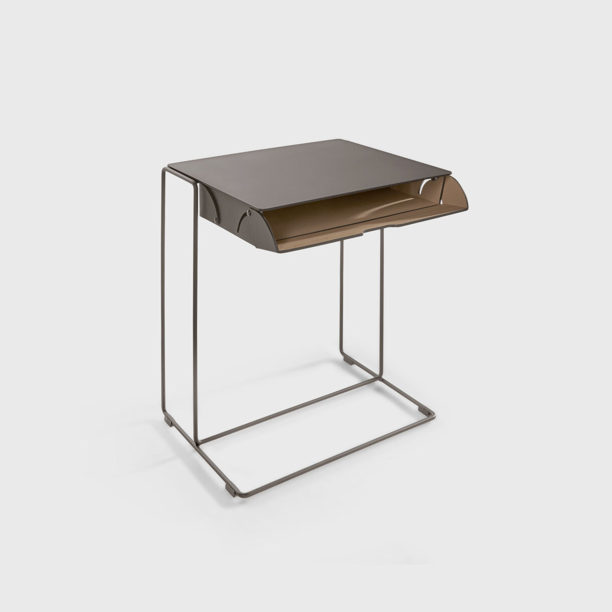 Oki Side Table Leather Case, Small, Bronze