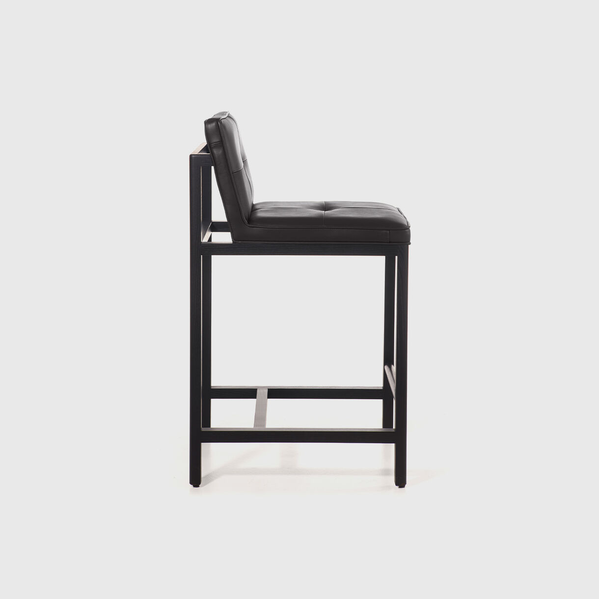 Wood Frame Stool, Counter, Ebonized Ash (A-EB), Coach, Black (99999)