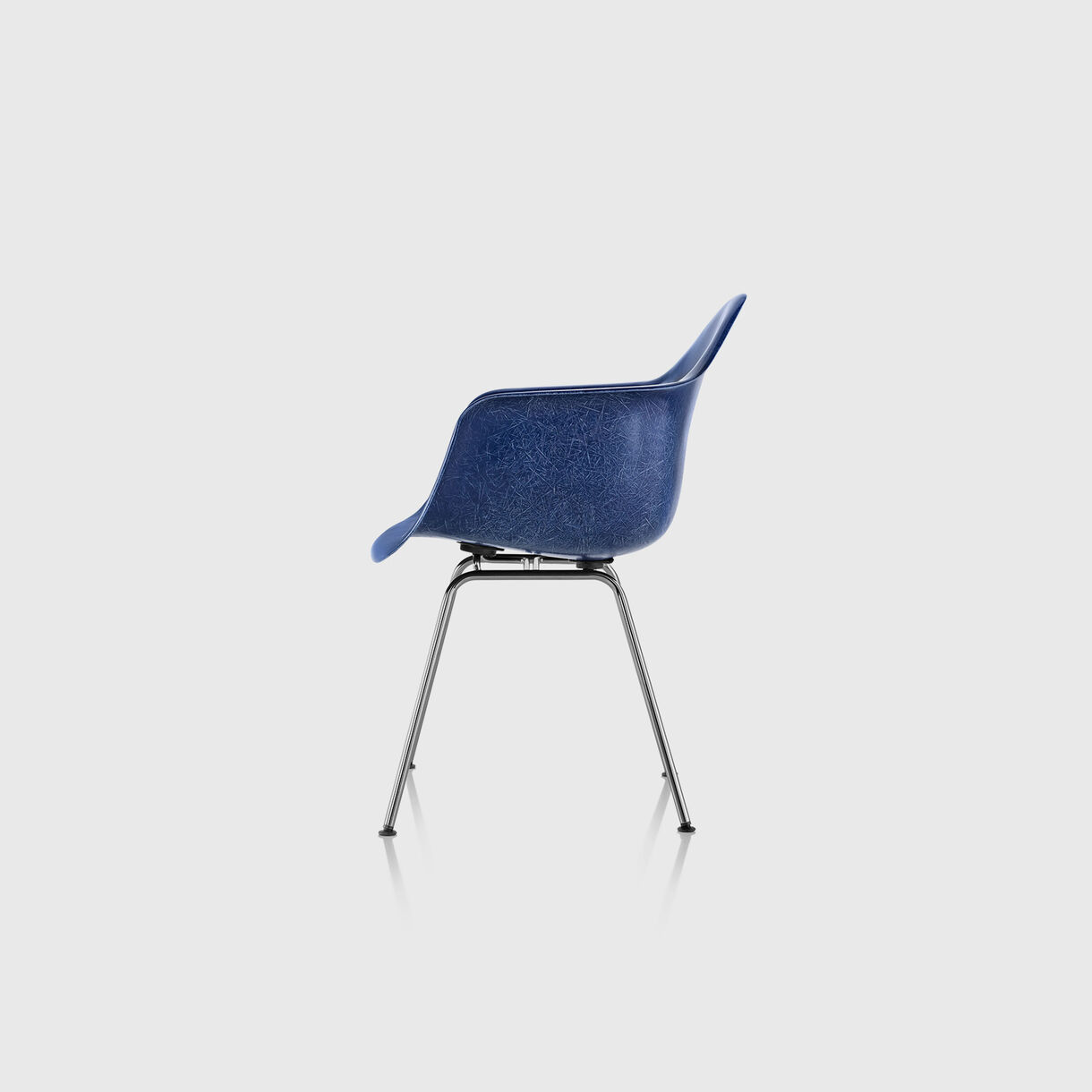 Eames Moulded Fibreglass Armchair, 4-Leg Base, Navy Blue