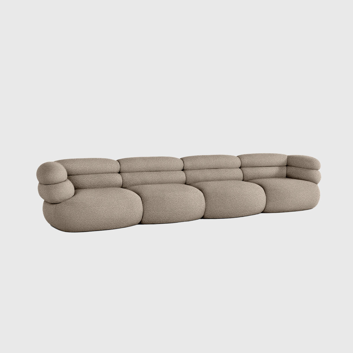 Biboni Sofa, 4 Seater, Greige