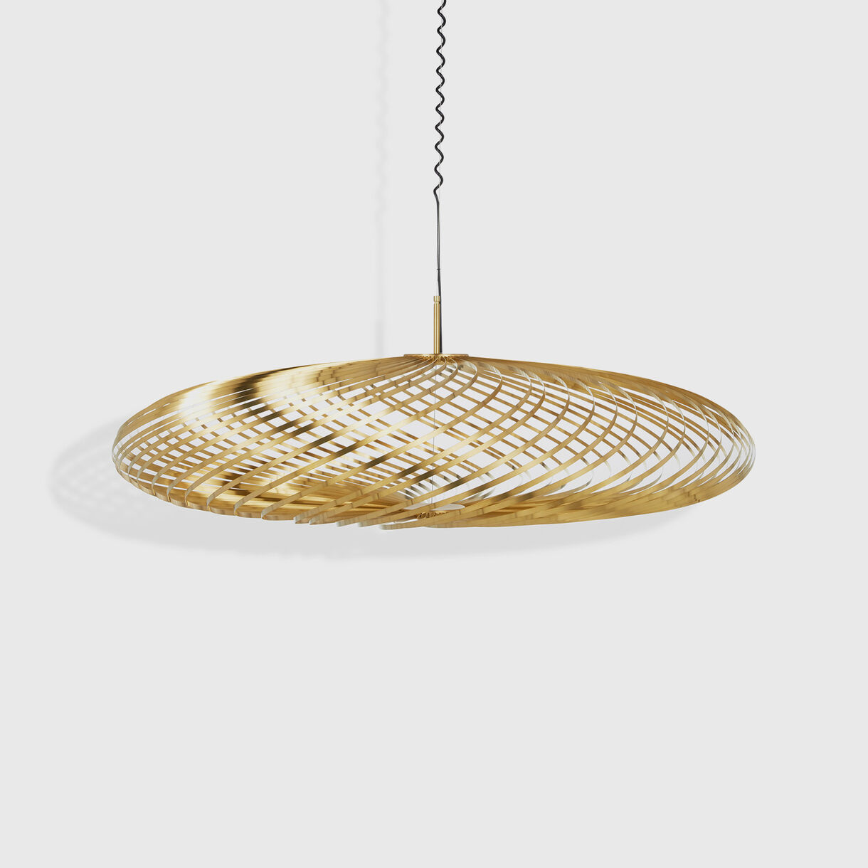 Spring Pendant, Large, Brass