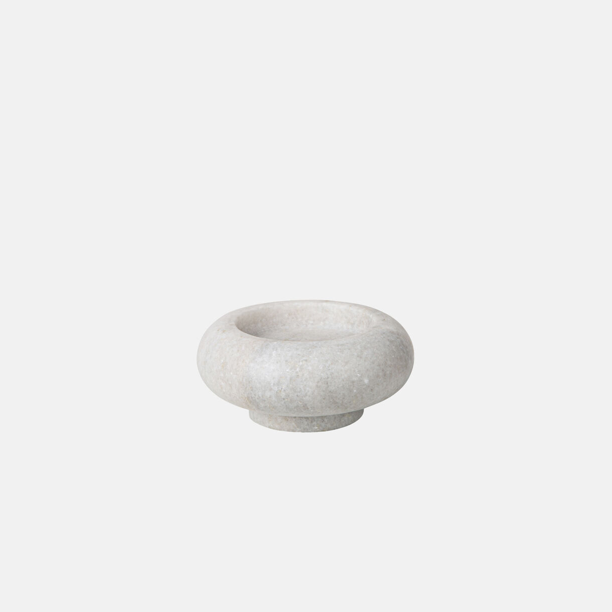 Stone Stacking Candleholder, White Marble