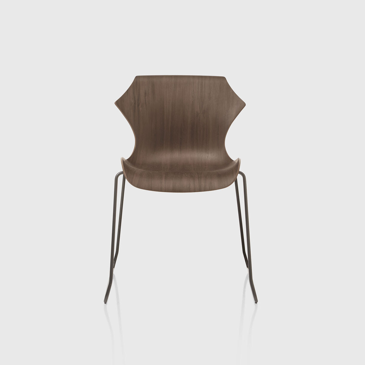 Petal Sled Base Chair, Walnut