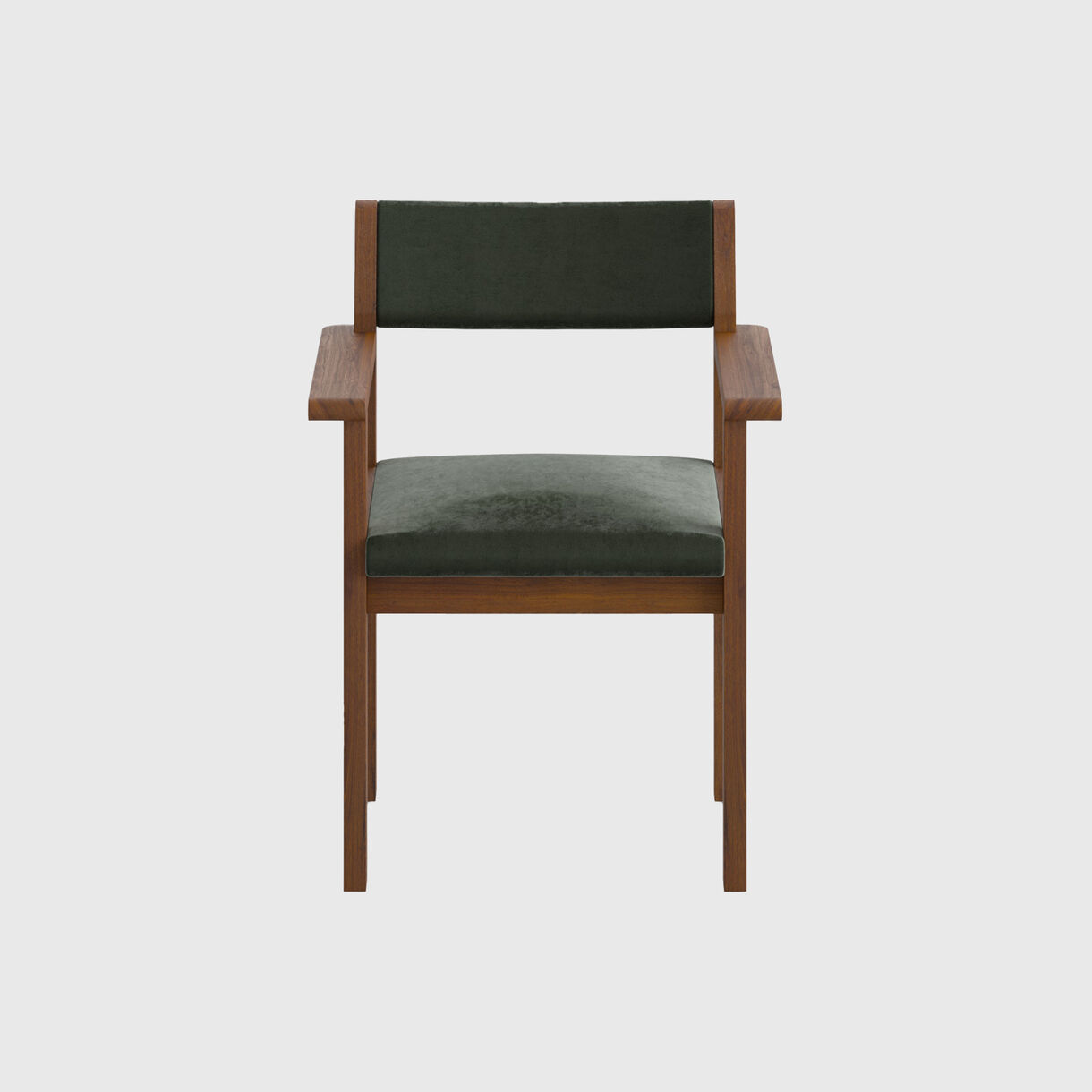 Alde Armchair, Chocolate Brown Oak, Green Innocence