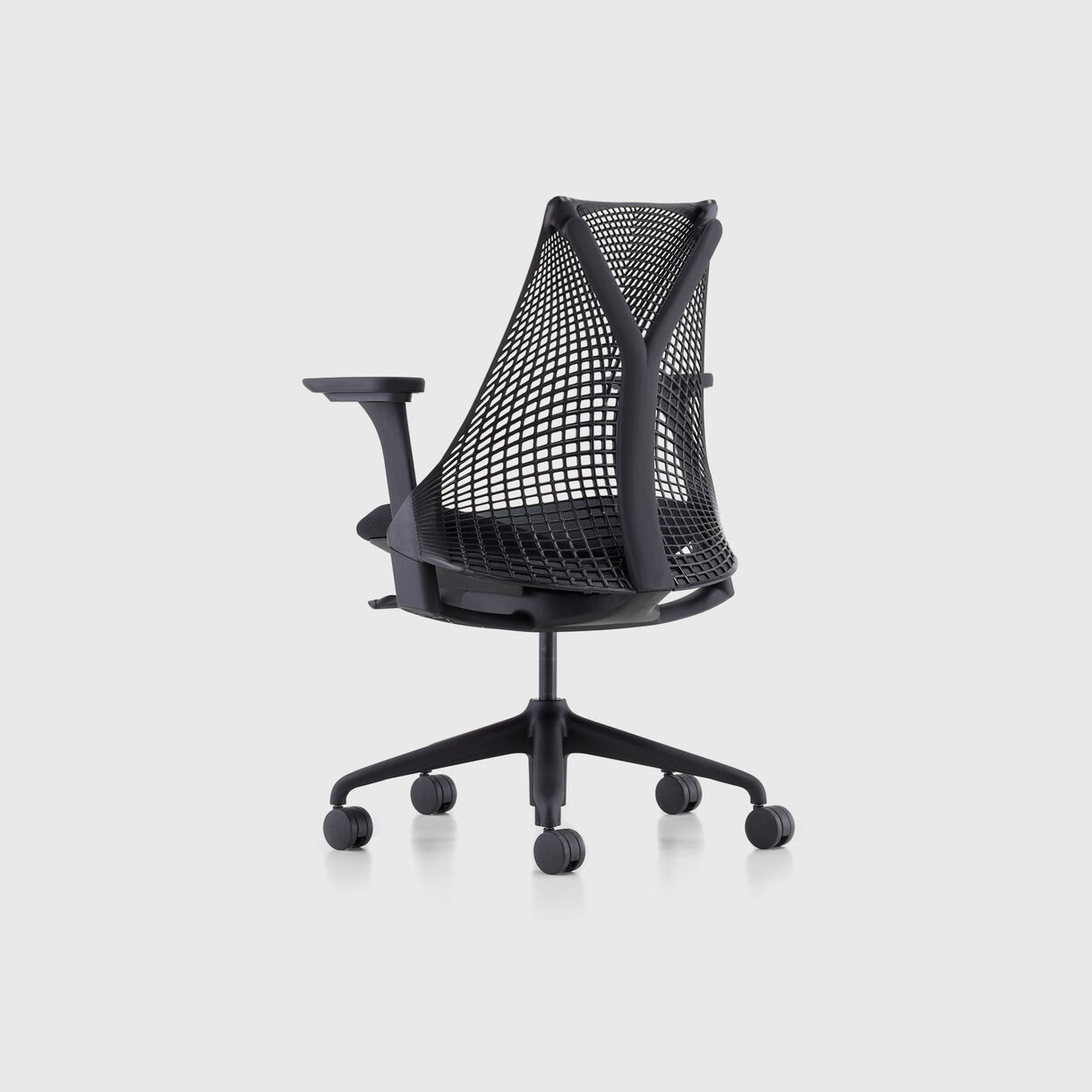 Sayl Chair, Black Base & Zen Onyx Upholstery