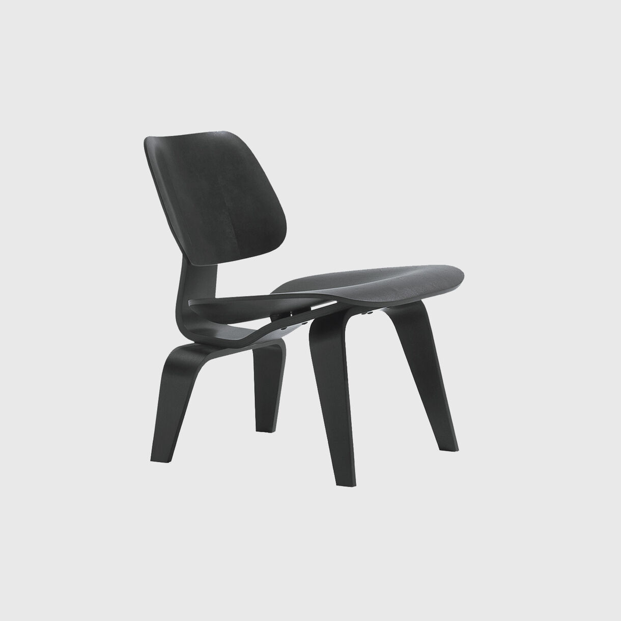 Eames Moulded Plywood Lounge Chair, Wood Base, Ebony